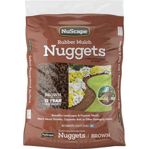 NuScape Brown 0.8 Cu. Ft. Rubber Mulch Nuggets