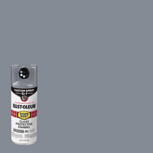 Rust-Oleum Stops Rust 12 Oz. Custom Spray 5 in 1 Gloss Spray Paint, Smoke Gray