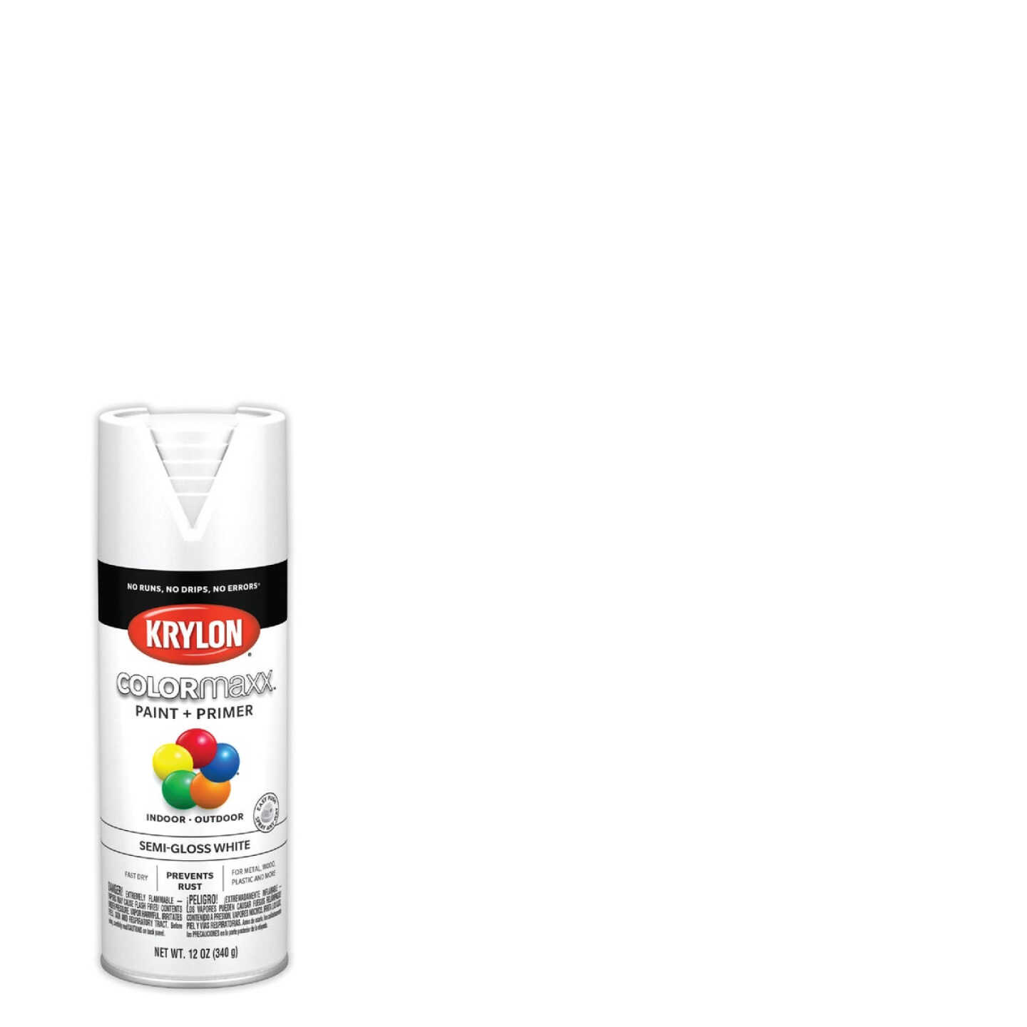 Krylon Interior/Exterior Spray Paint, Semi-flat Black - 12 fl oz bottle